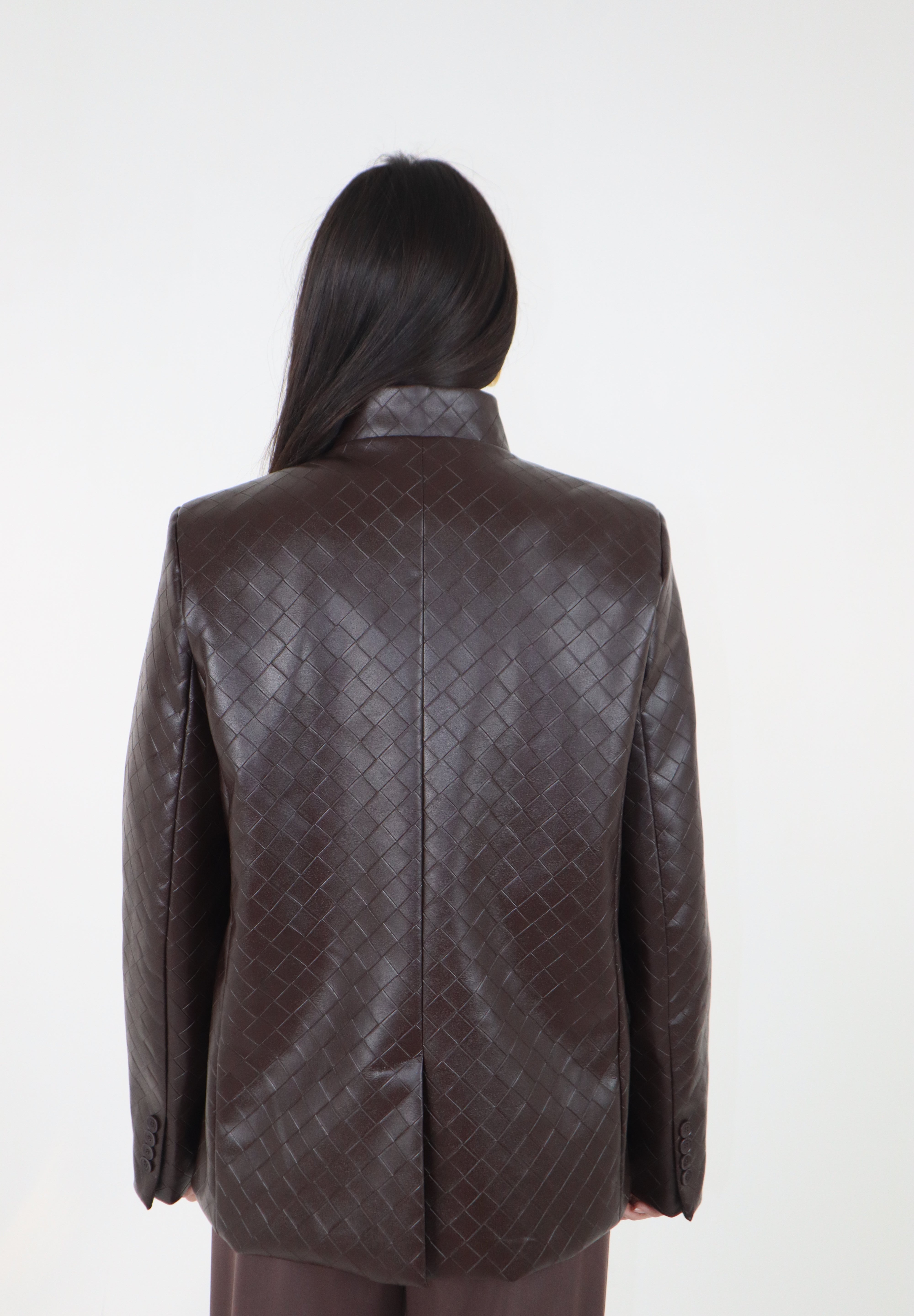 GIACCA LEATHER MORO