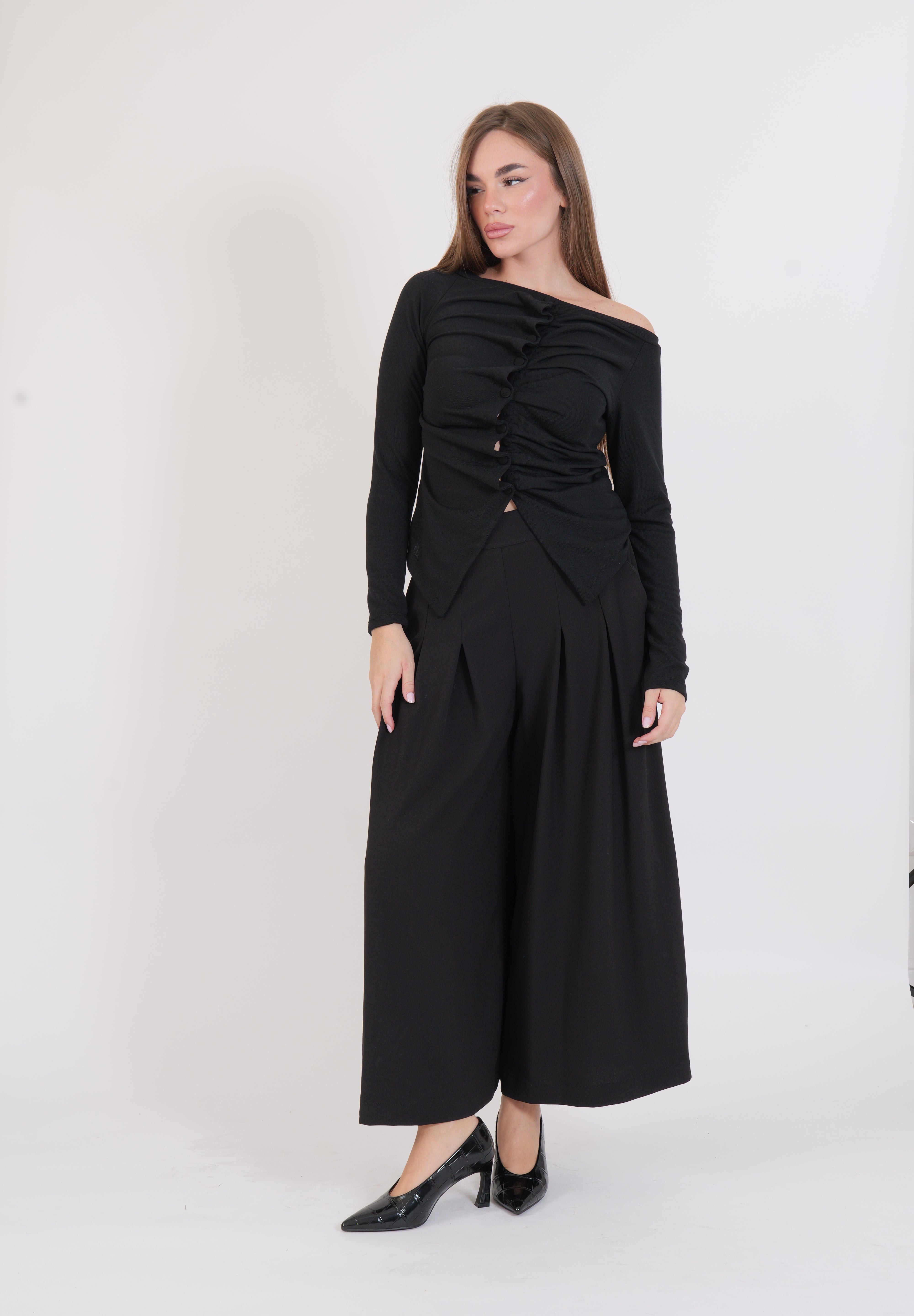 PANTALONI NERO PENCES DIXIE