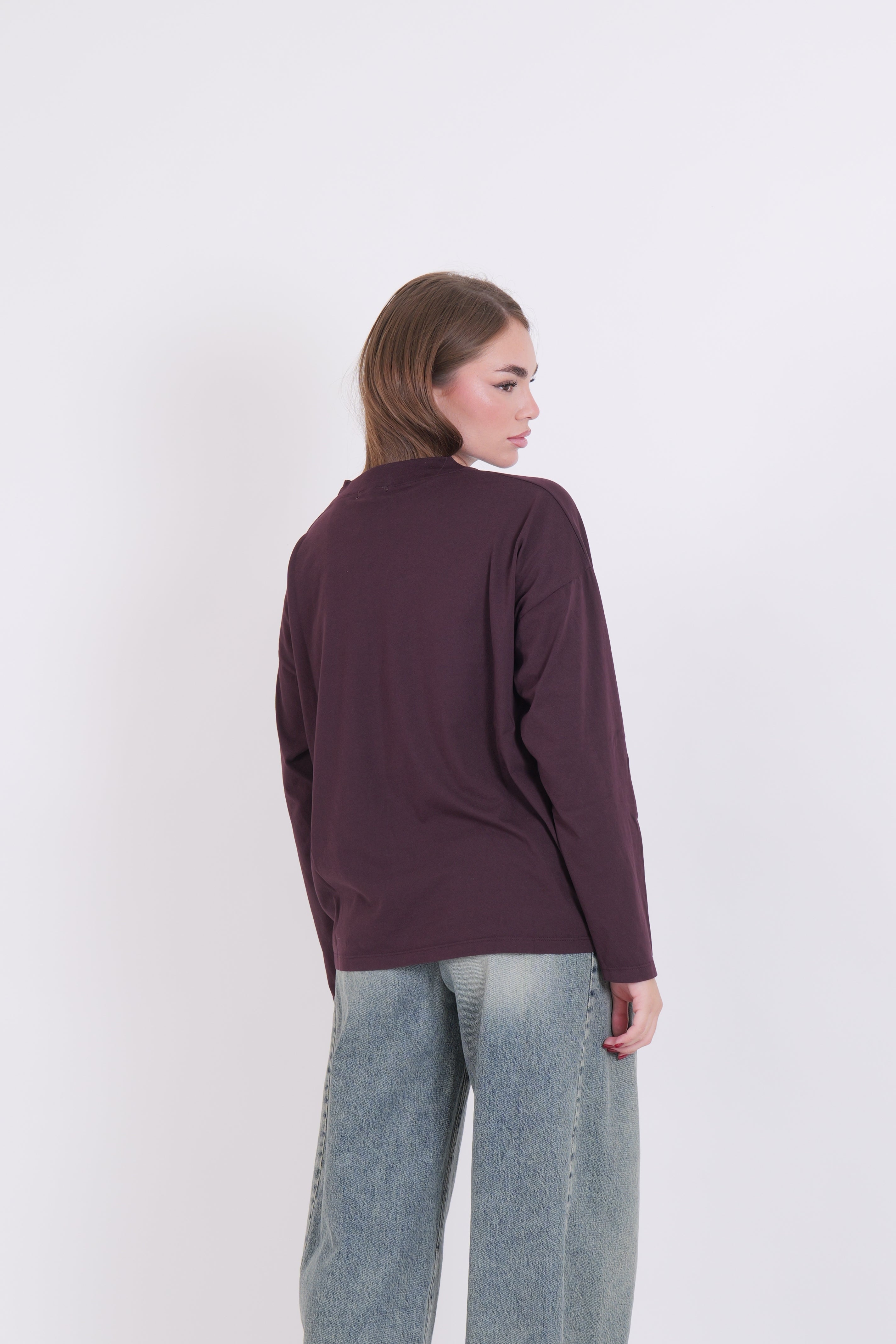 T-SHIRT BASIC VICOLO BORDEAUX