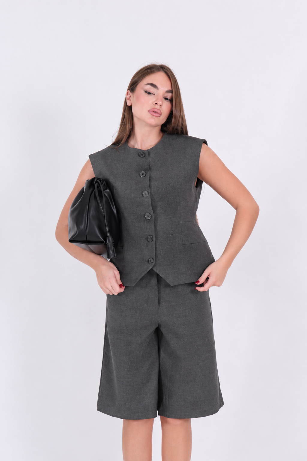 GILET ALANA ANTRACITE