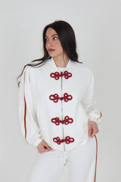 BOMBER IN FELPA JAPAN WHITE