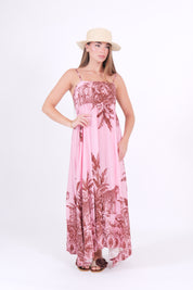 ABITO LEOPARD ROSA/MORO
