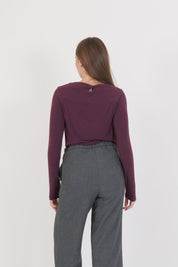 MAGLIA MISTO CASHMERE BORDEAUX