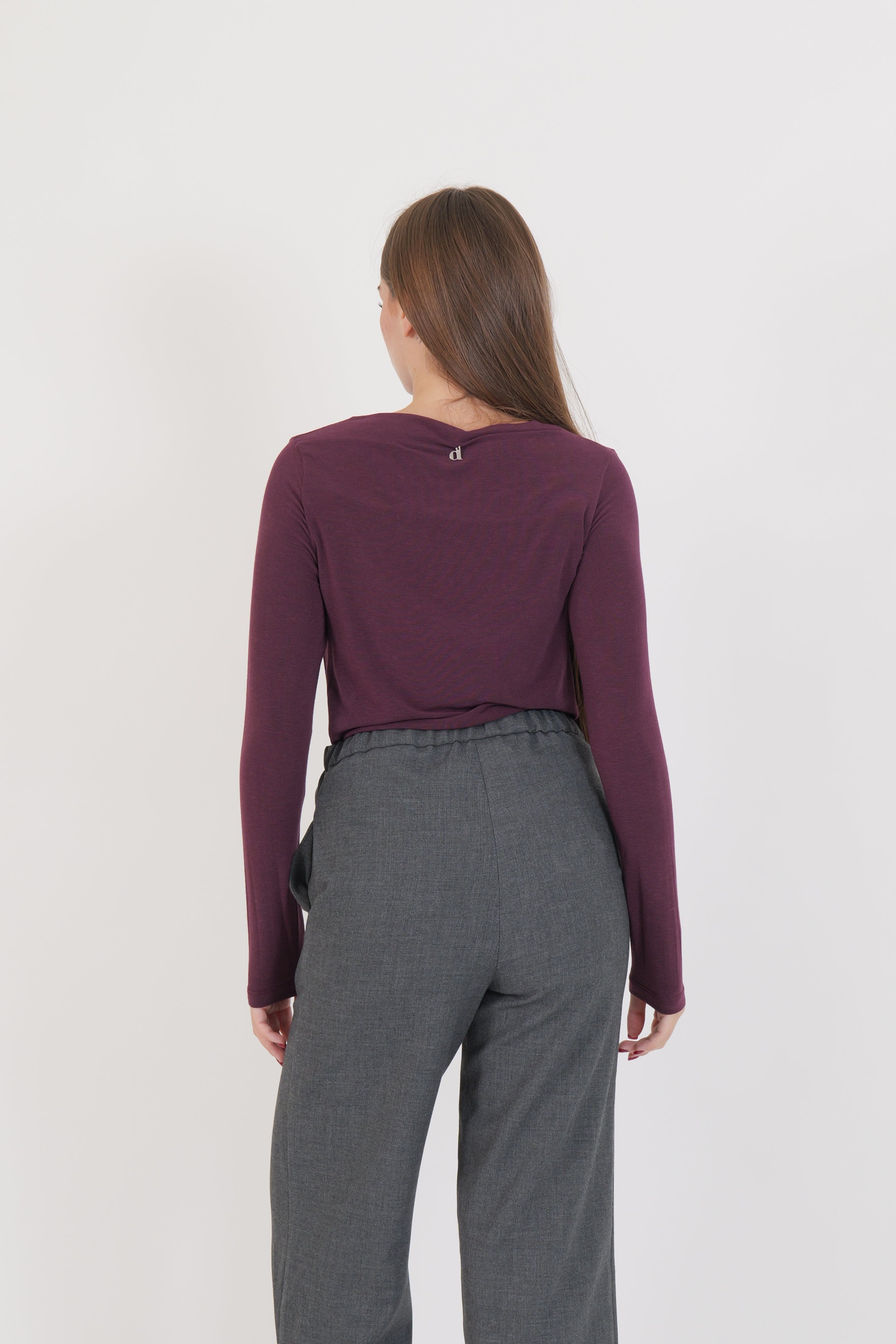 MAGLIA MISTO CASHMERE BORDEAUX