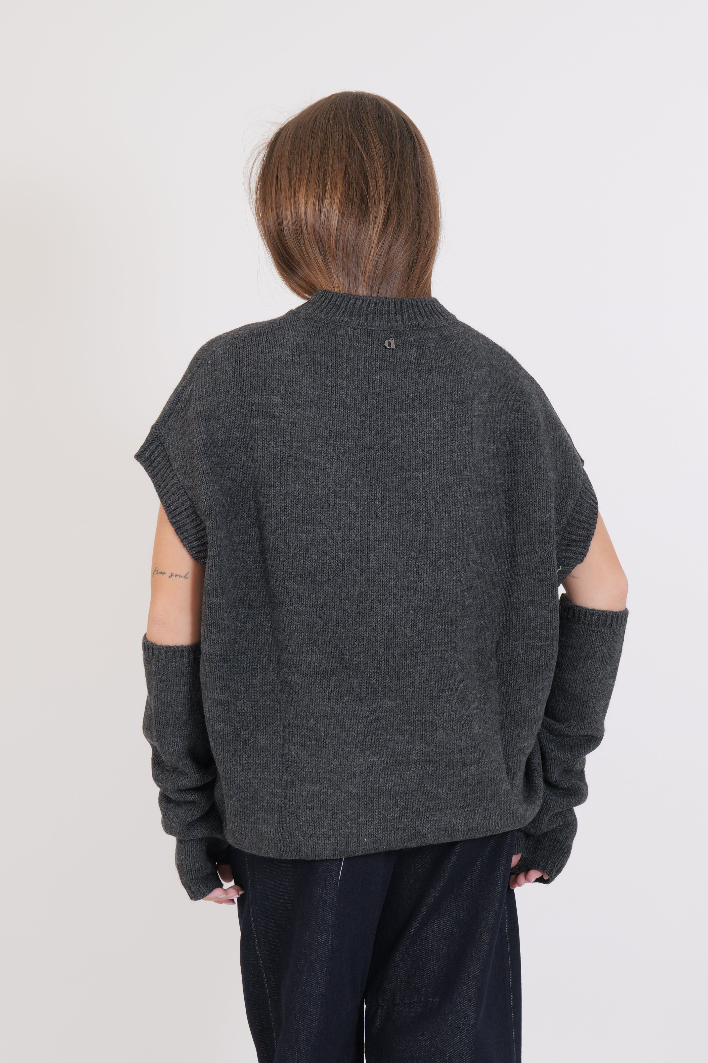 MAGLIA ANTRACITE MISTO LANA DIXIE