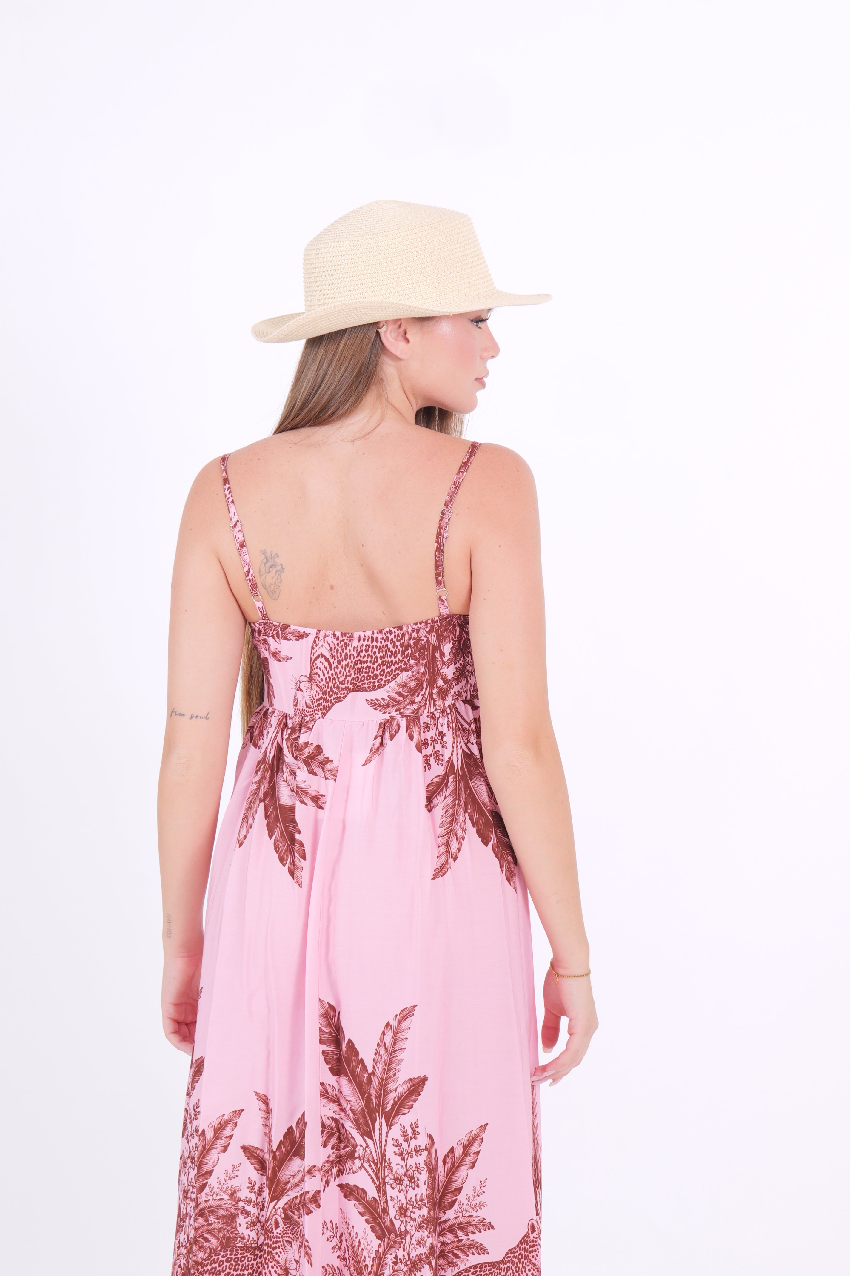 ABITO LEOPARD ROSA/MORO