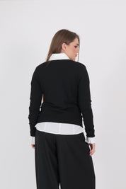 MAGLIA GIROCOLLO NERA