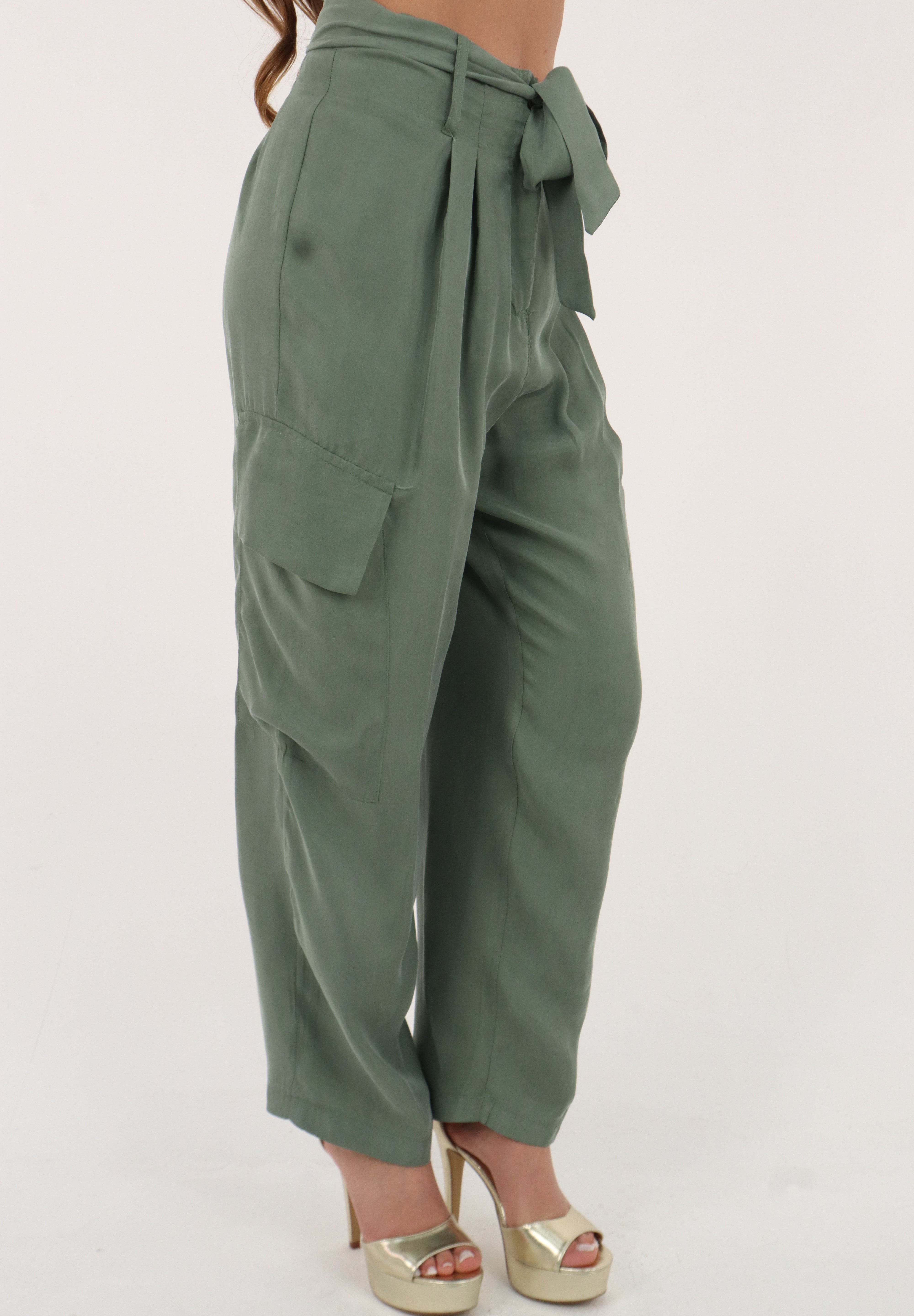 PANTALONI CUPRO MILITARE
