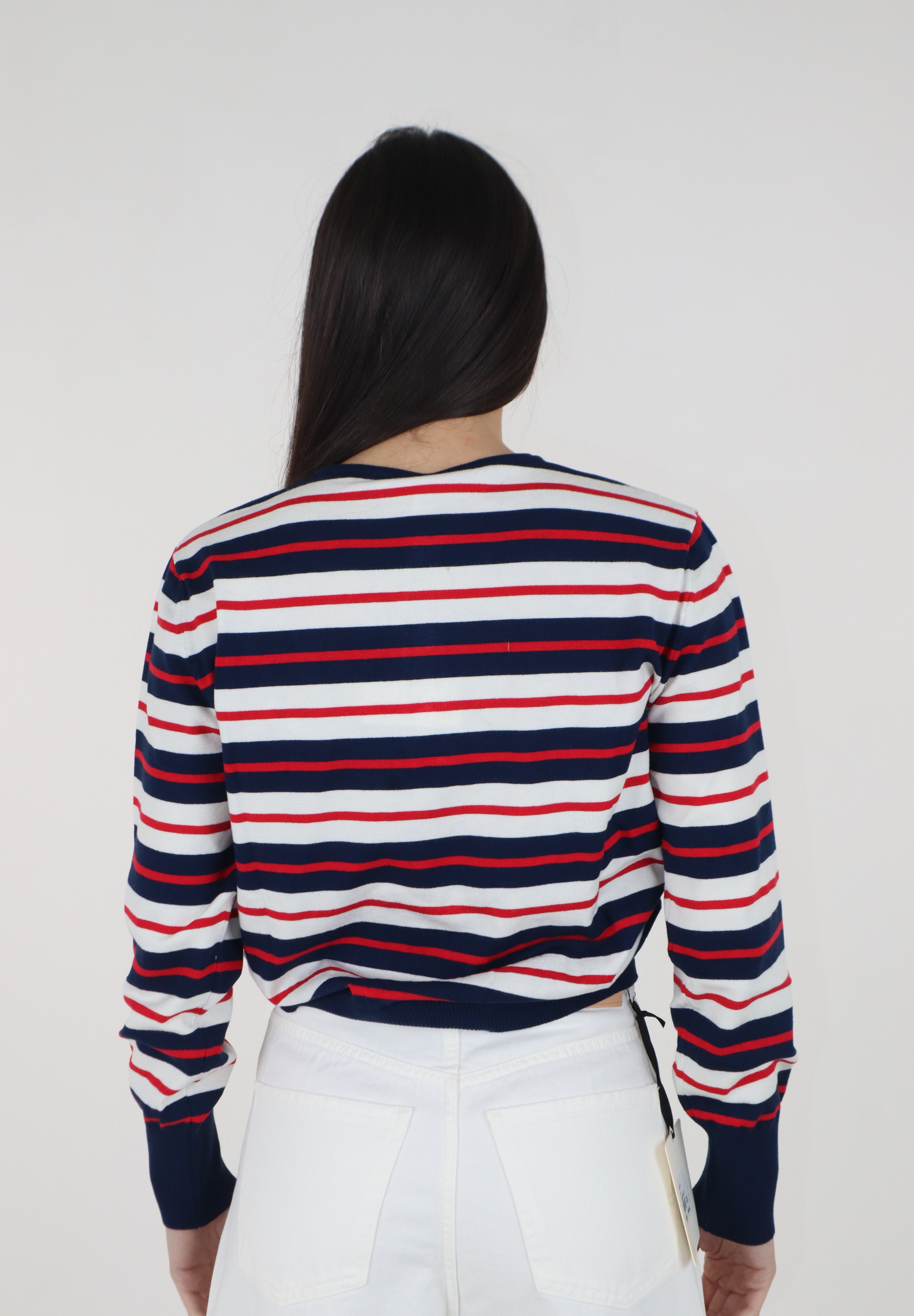 MAGLIA RIGHE BLU NAVY