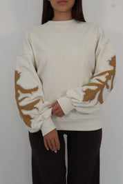 JACQUARD CREW NECK SWEATSHIRT