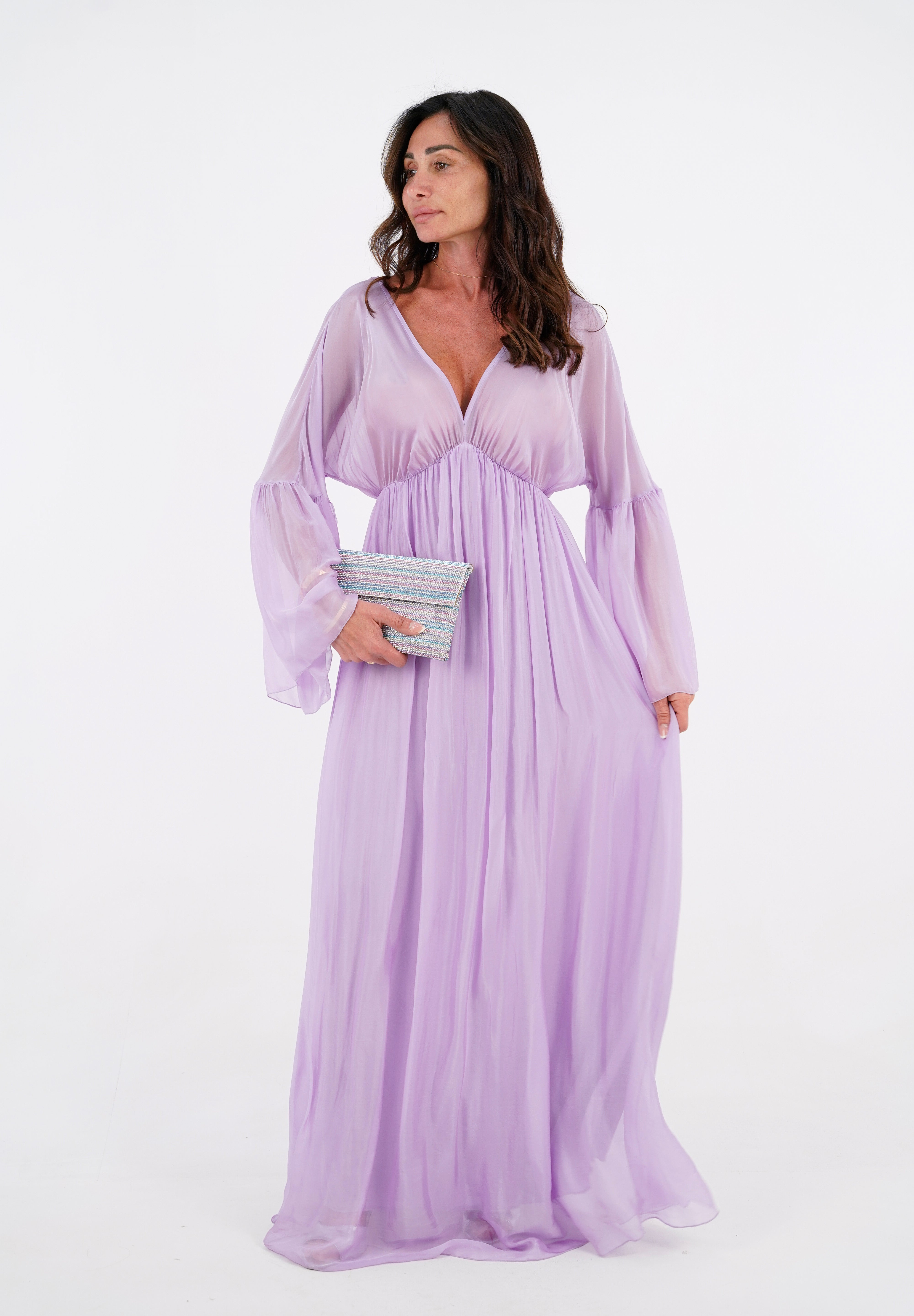DRESS SETA LILLA