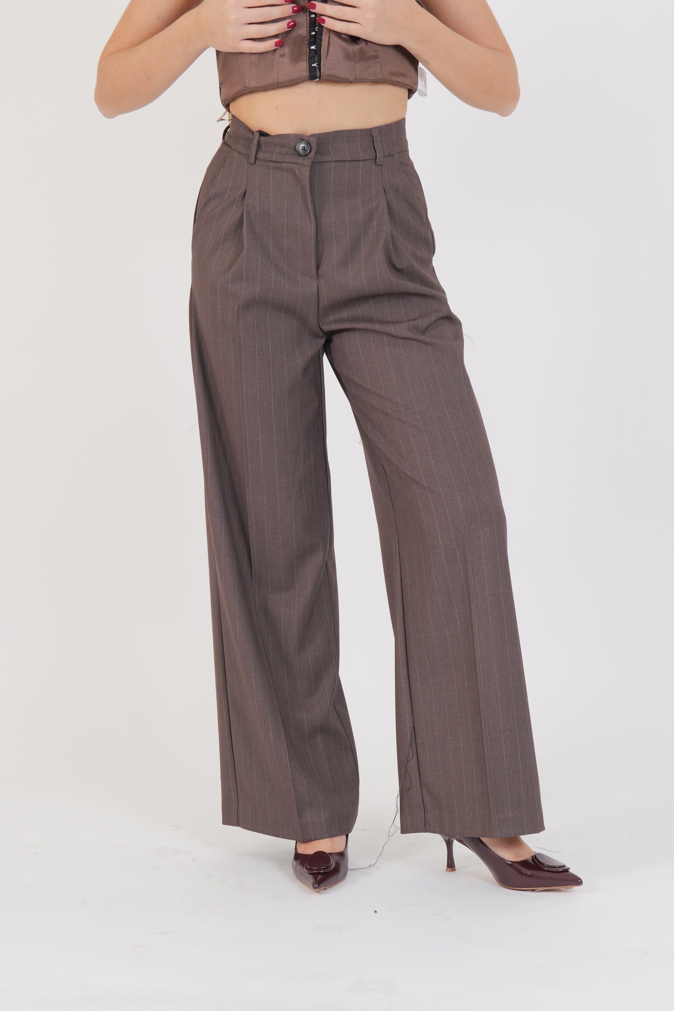 PANTALONE TORTORA GESSATO