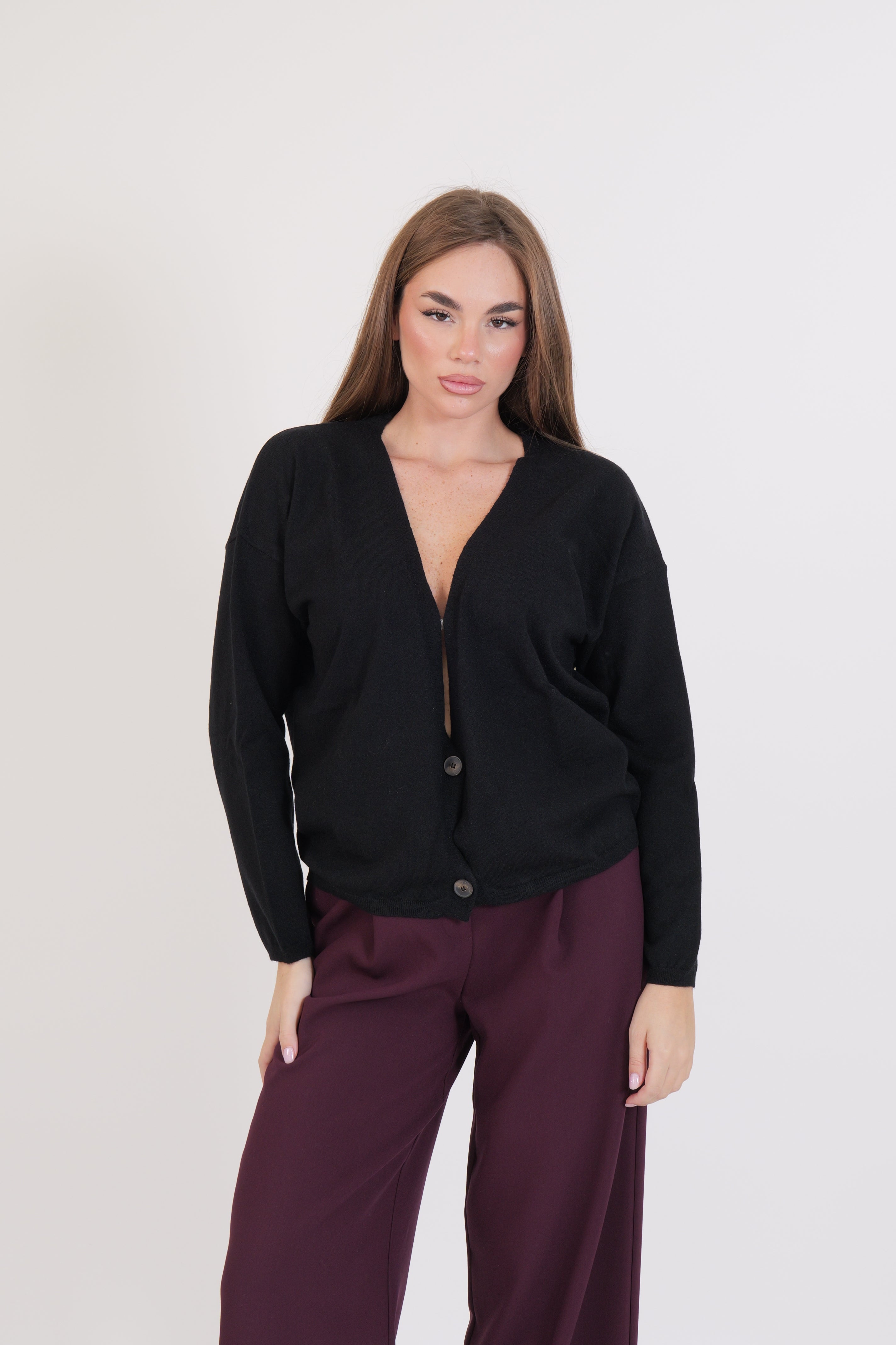 CARDIGAN NERO VICOLO