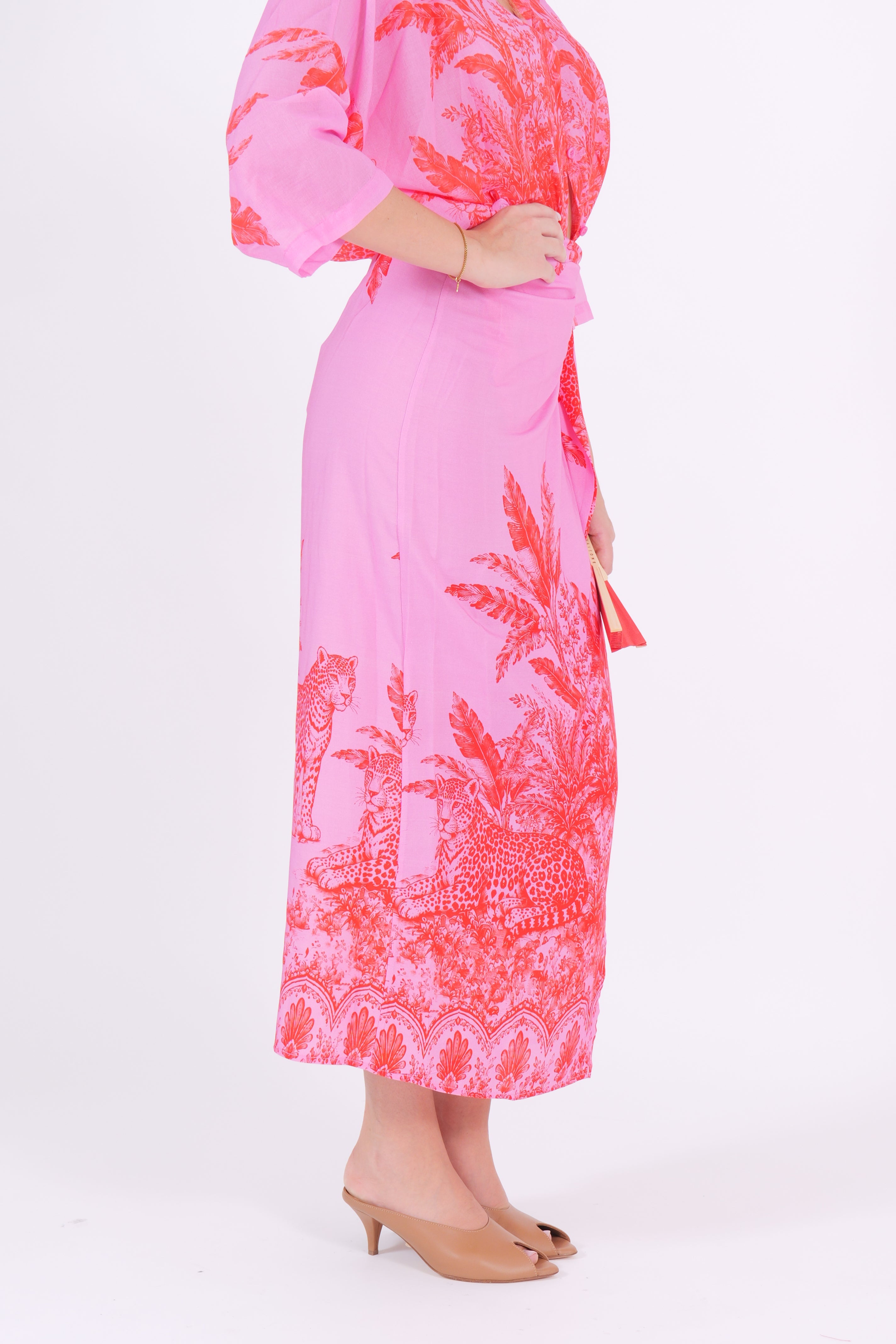 GONNA PAREO LEOPARD ROSA