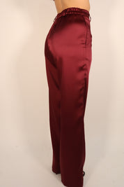 PANTALONE SATIN VINO