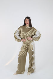 PANTALONI SATIN SALVIA