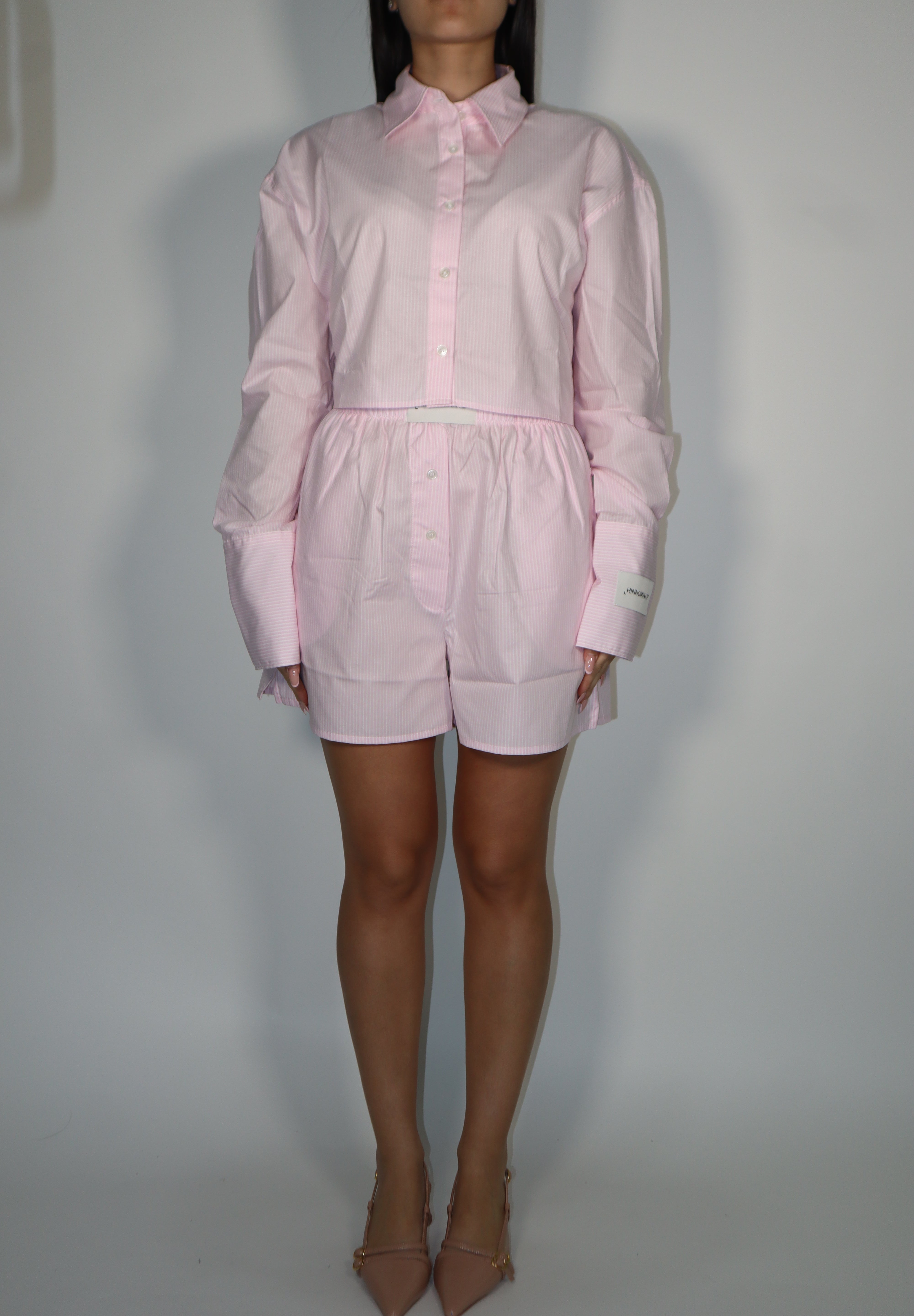 CAMICIA CROP PINK