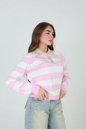 POLO BICOLOR ROSA
