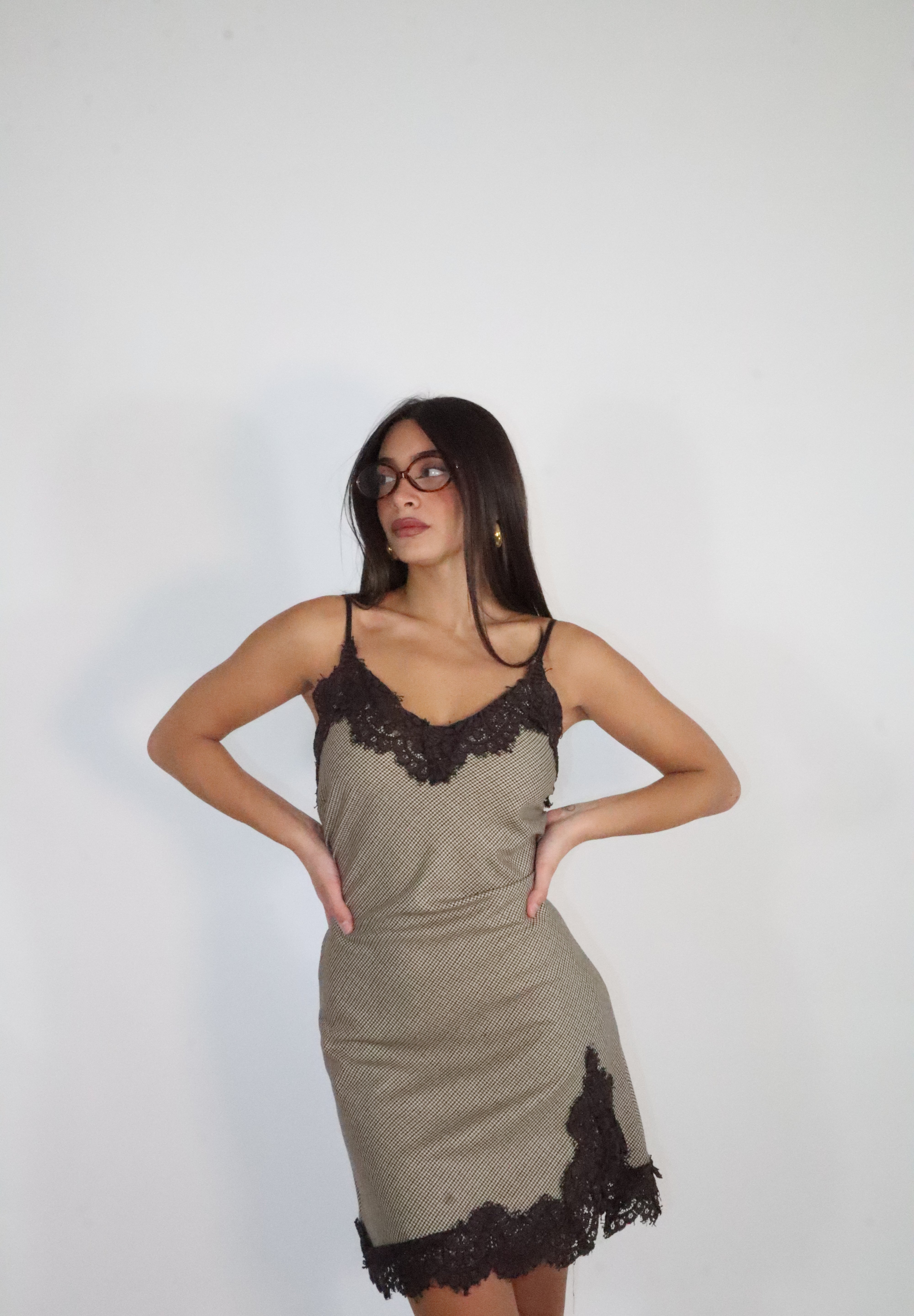 MINI DRESS EVA PIZZO E CHECK