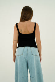 TOP COSTINE NERO