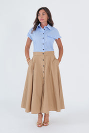 ABITO CAMICIA BLUE CAMEL
