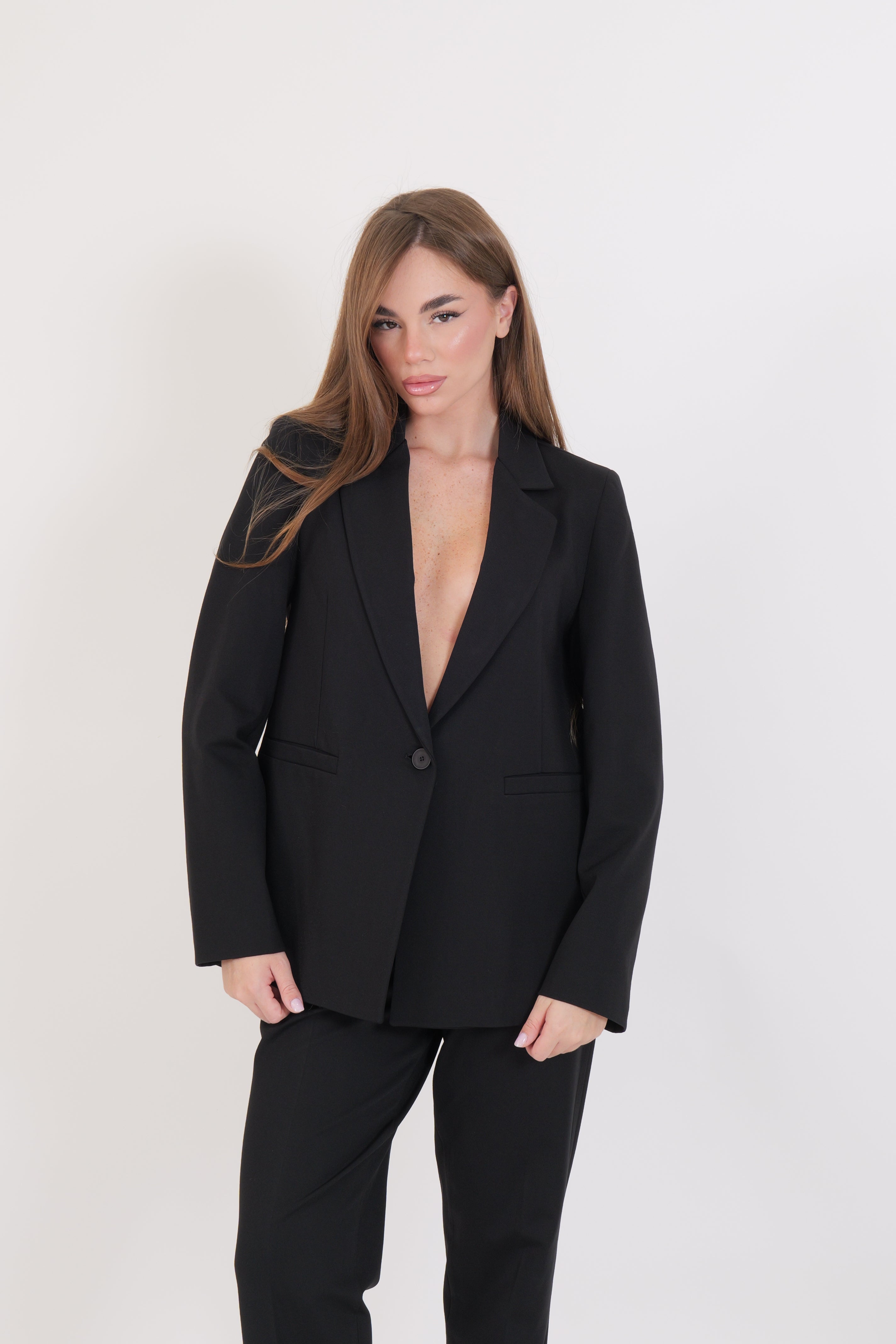 BLAZER MONOPETTO NERO