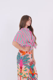 CAMICIA RIGHE TIFFANY/ROSA