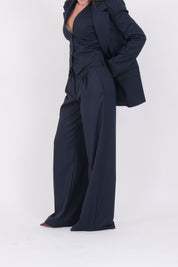 PANTALONE PINCES BLU