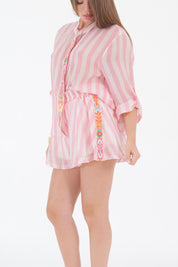 SHORTS FARFALLA PANNA/ROSA