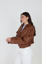 JACKET AVIATORE TABACCO