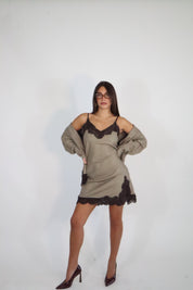 MINI DRESS EVA PIZZO E CHECK