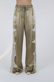 PANTALONI SATIN SALVIA