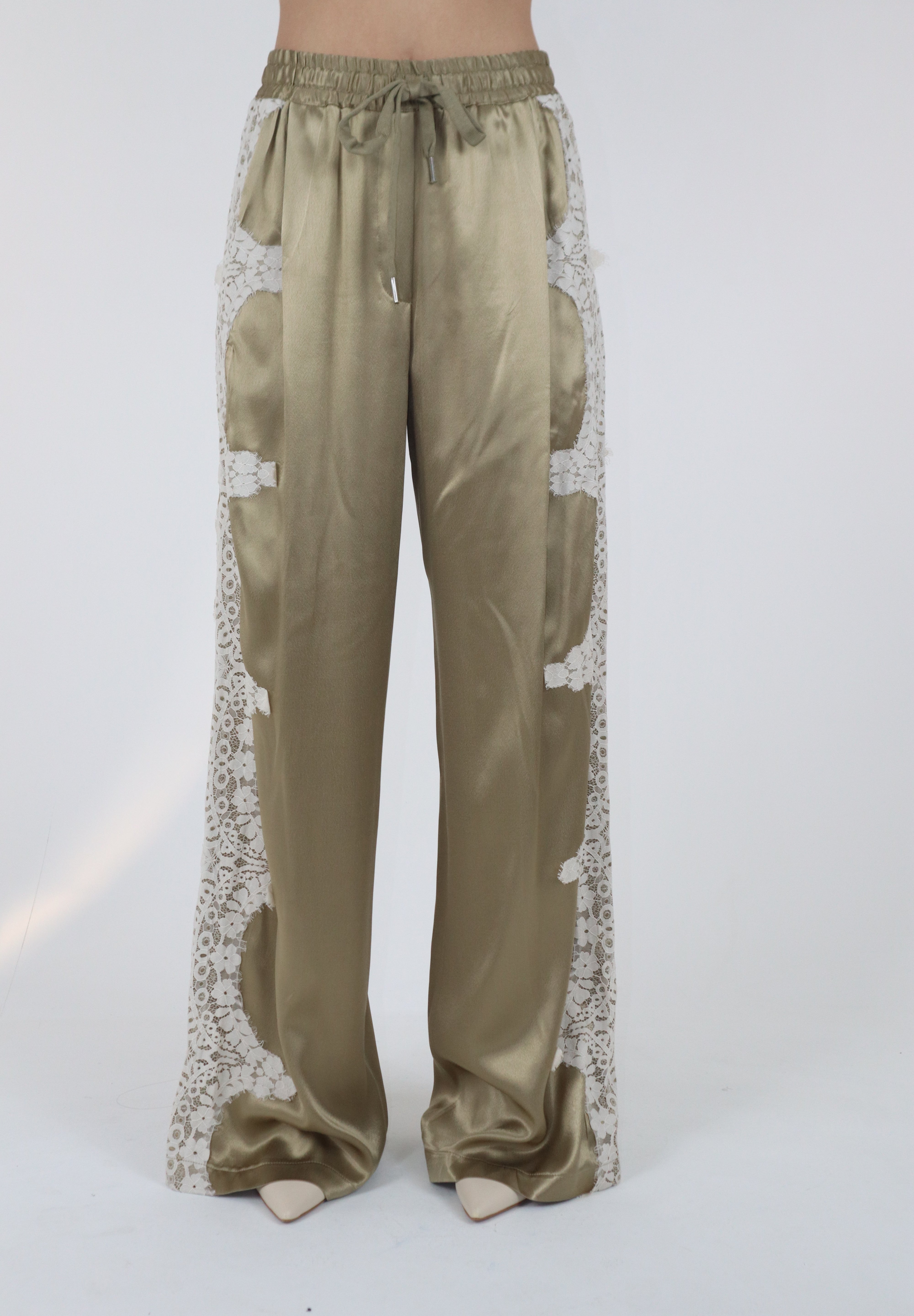 PANTALONI SATIN SALVIA