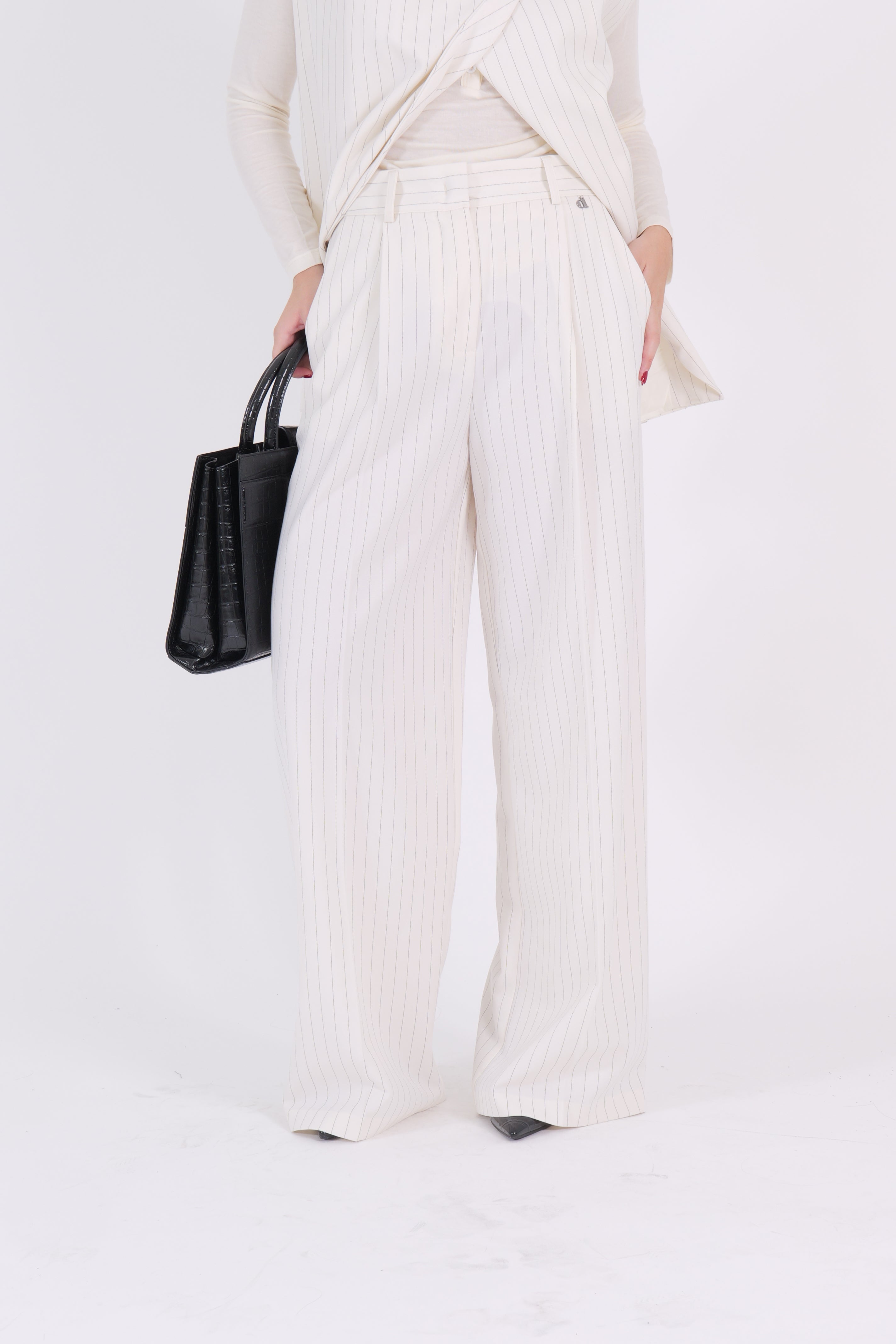 PANTALONE GESSATO DIXIE PANNA
