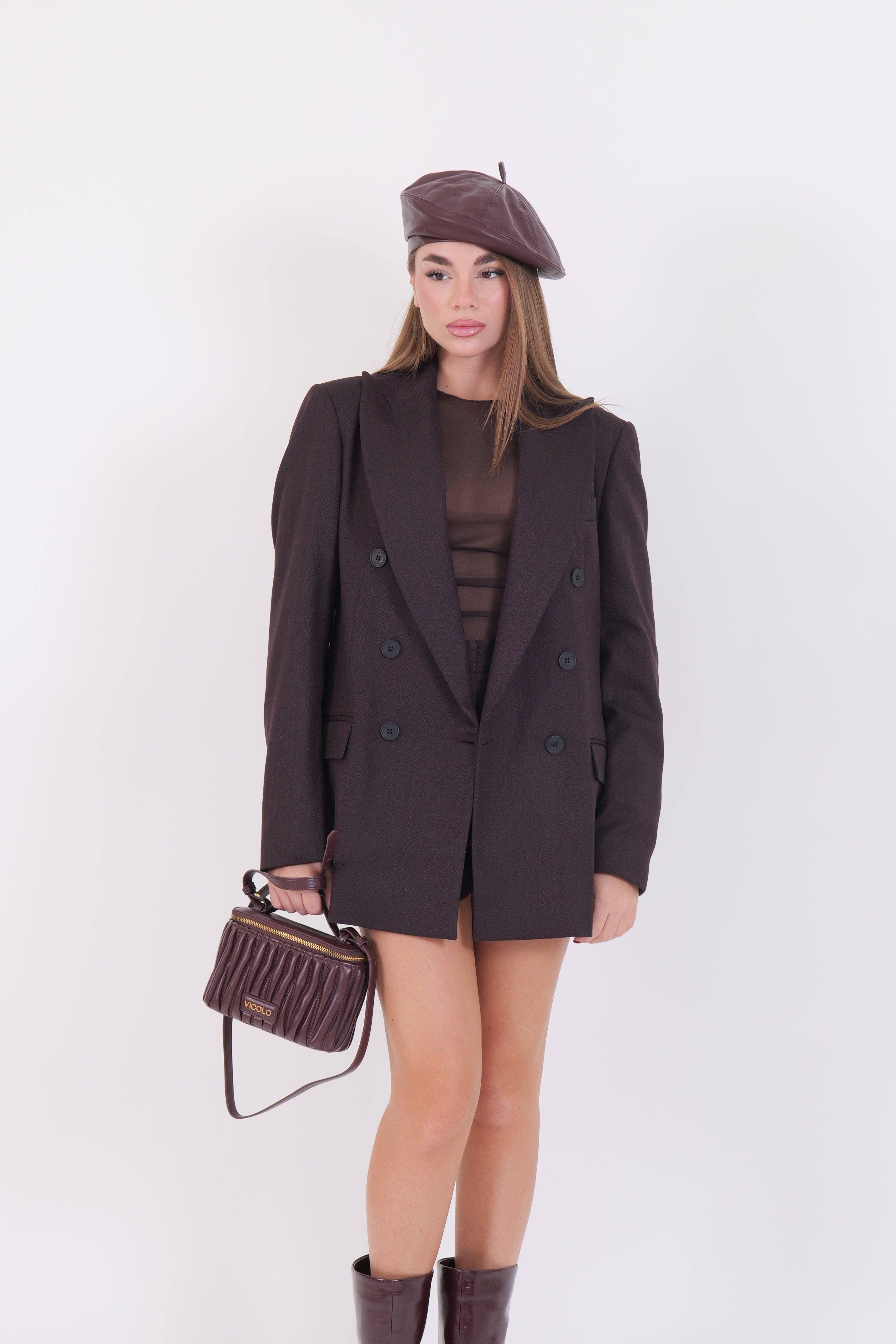 BLAZER DOPPIOPETTO BORDEAUX MAR DE MARGARITAS