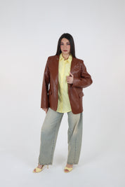 GIACCA LEATHER CARAMELLO