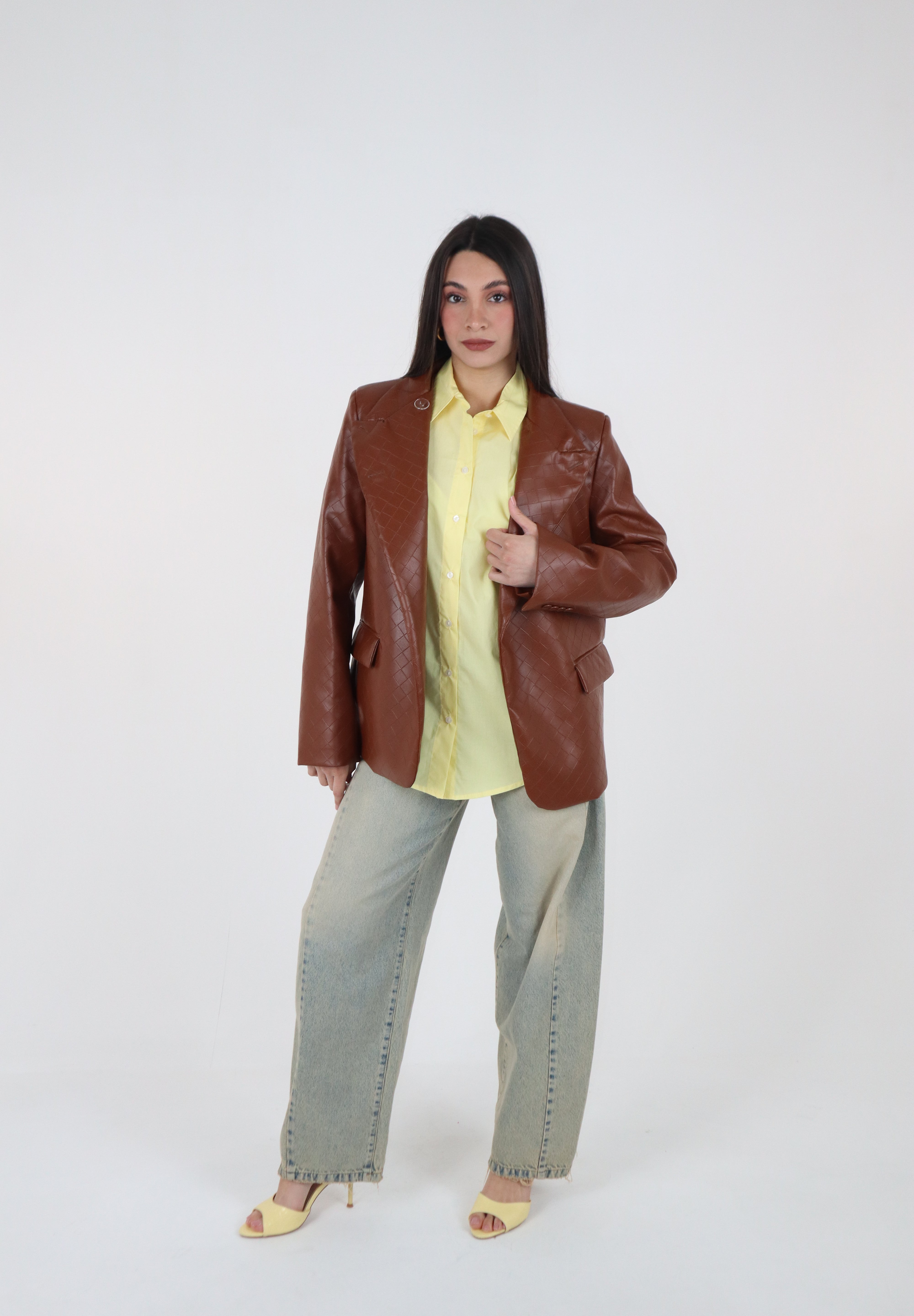 GIACCA LEATHER CARAMELLO
