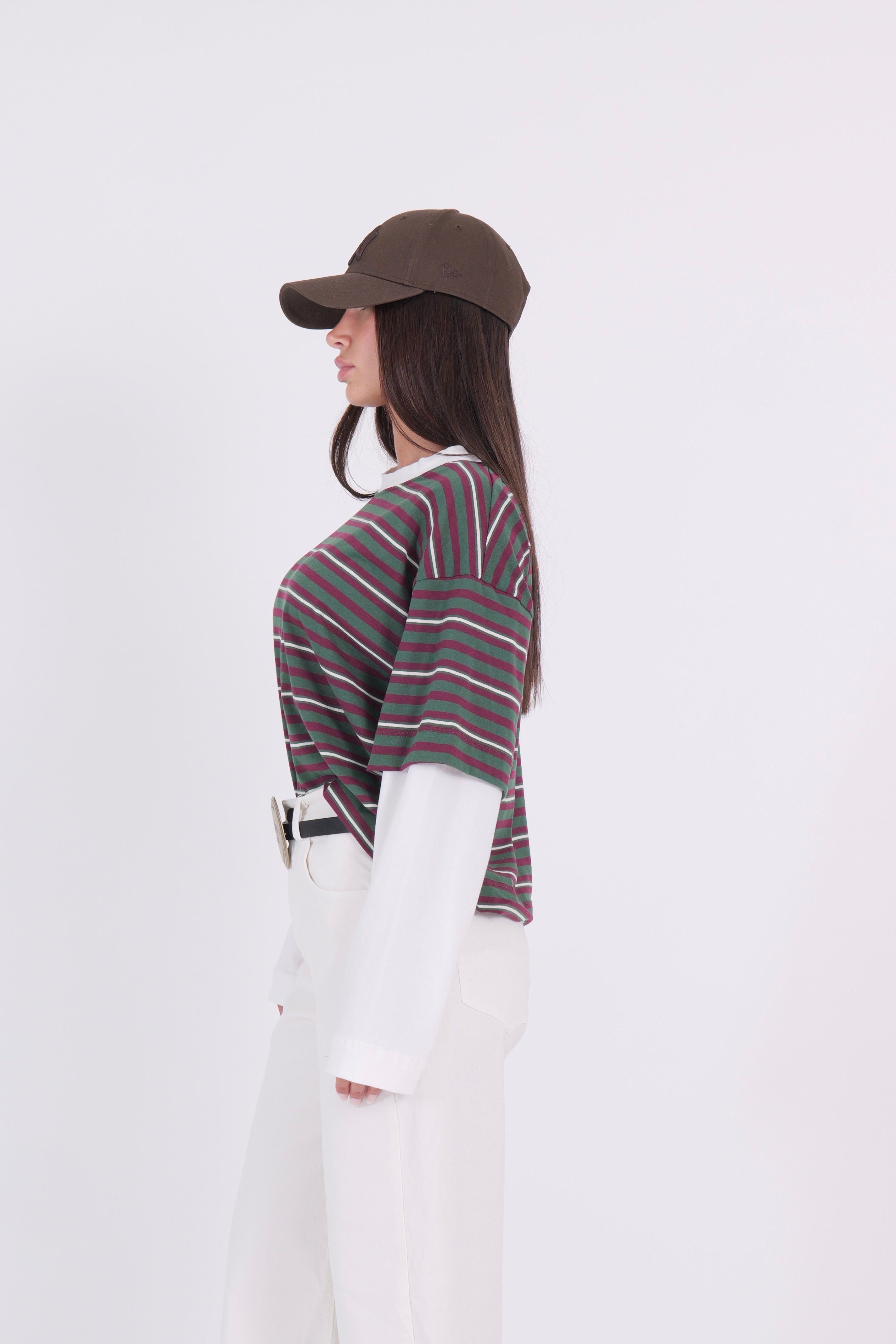 T-SHIRT ALA VERDE/BIANCO/BORDEAUX