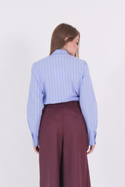 CAMICIA CON CRAVATTA CELESTE