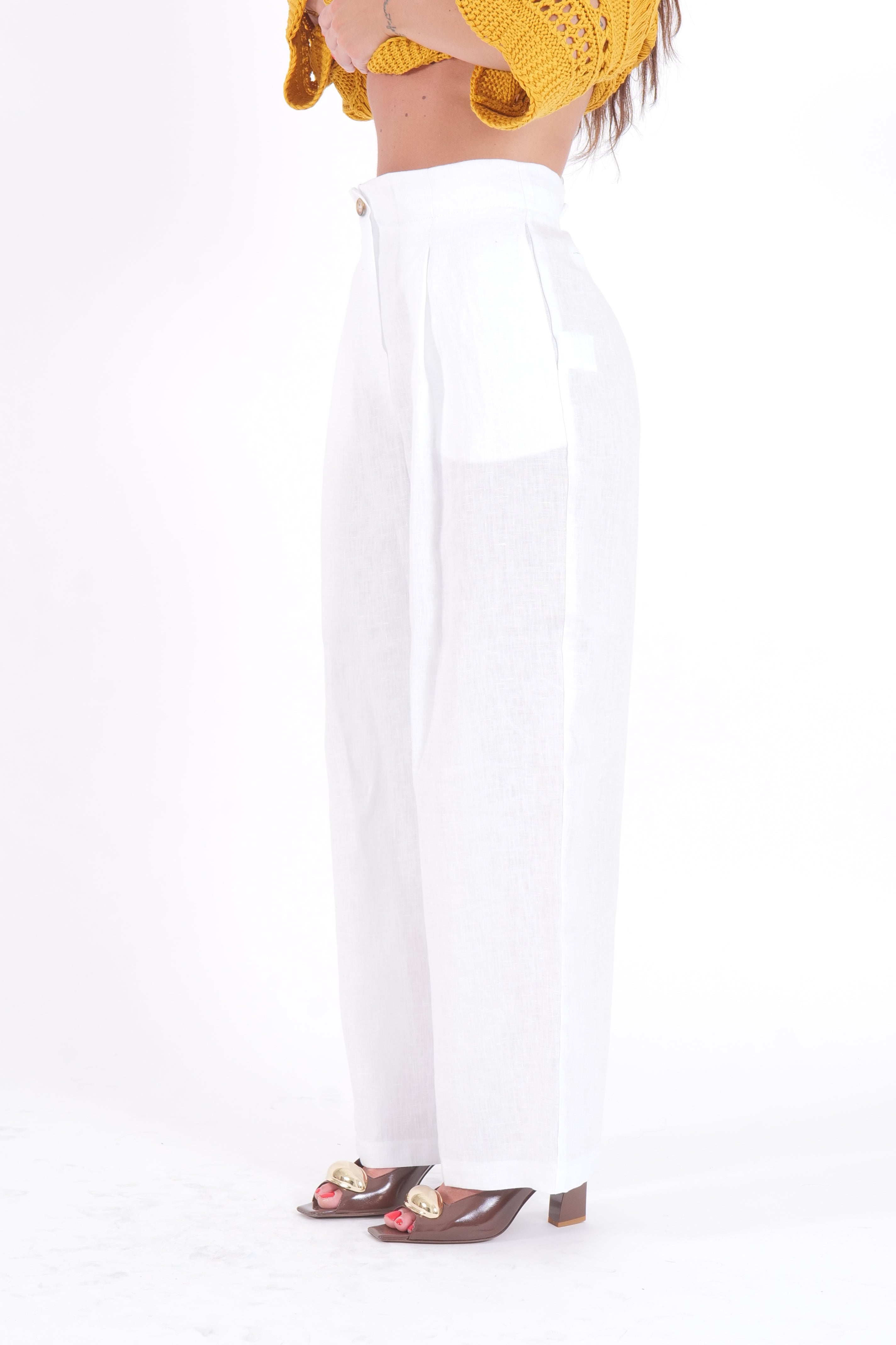 PANTALONE BIANCO LINEN