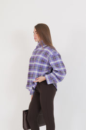 CAMICIA TARTAN VIOLA