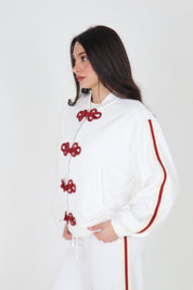 BOMBER IN FELPA JAPAN WHITE
