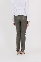 PANTALONE ECOPELLE MILITARE