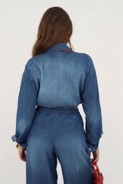 CAMICIA DENIM NODO
