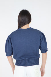MAGLIA MEZZA MANICA SBUFFO BLU NAVY