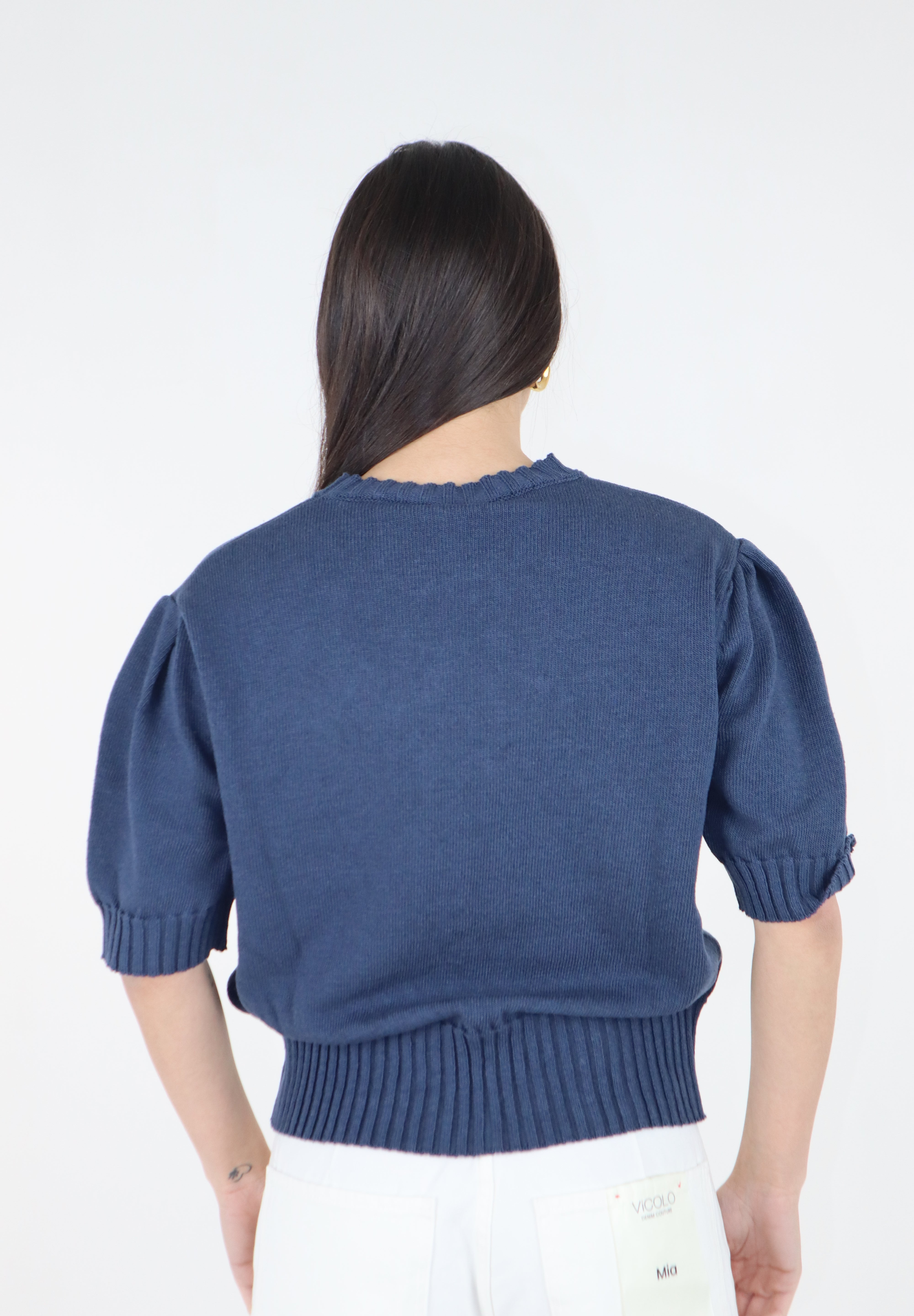 MAGLIA MEZZA MANICA SBUFFO BLU NAVY