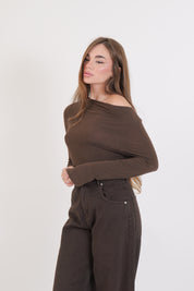 MAGLIA MISTO CASHMERE MORO