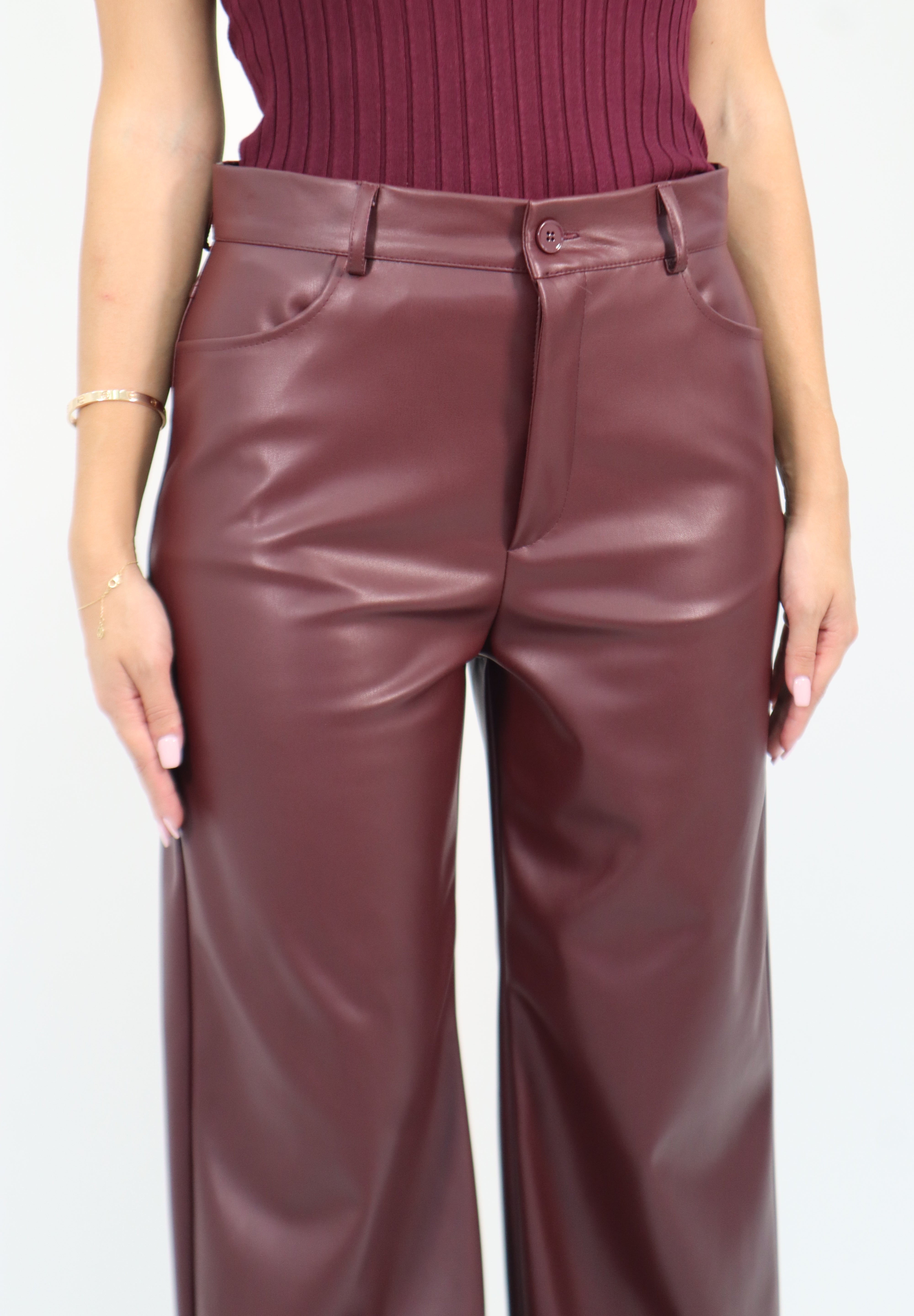 ECO-LEATHER TROUSERS