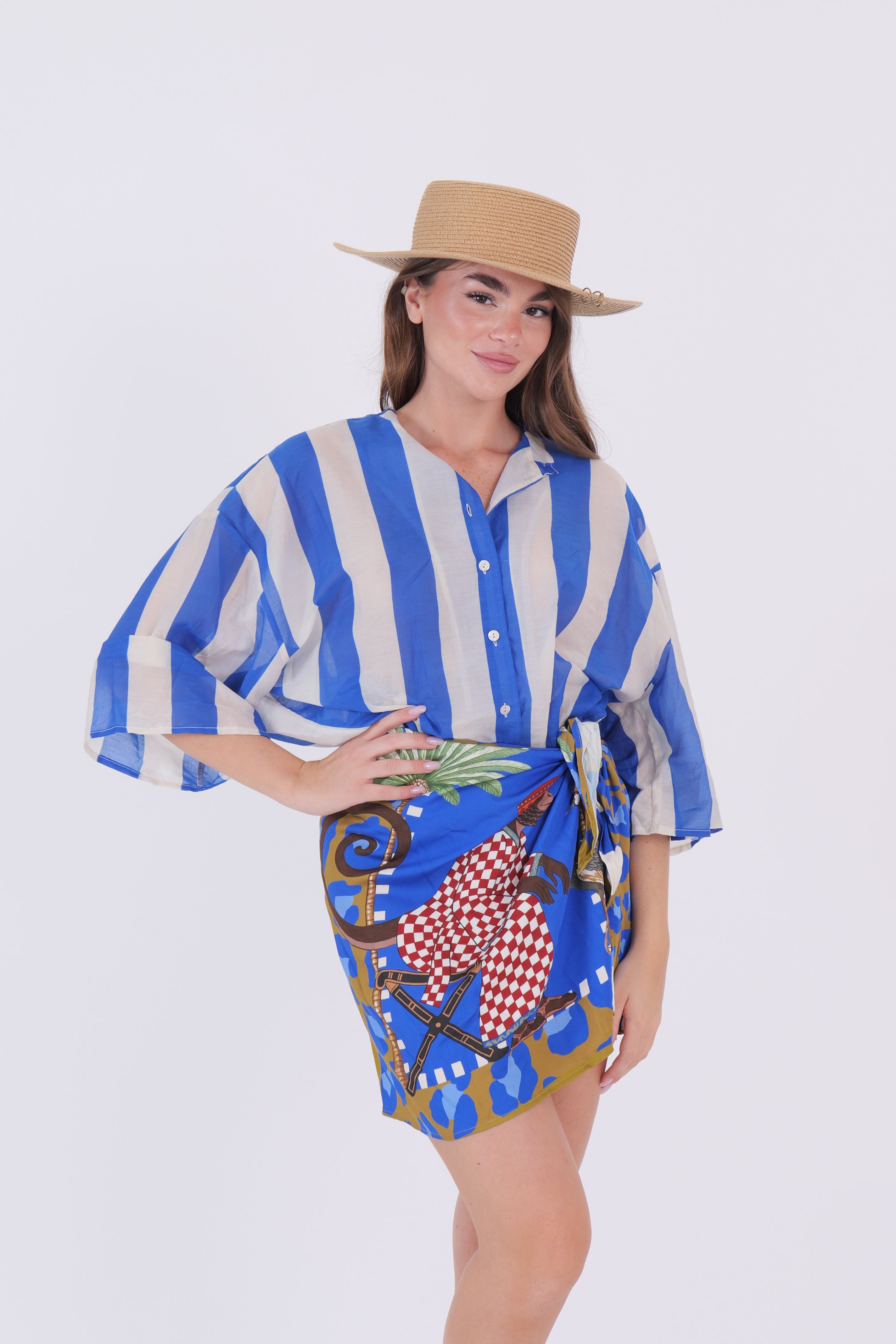 CAMICIA RIGHE BLU E BIANCA