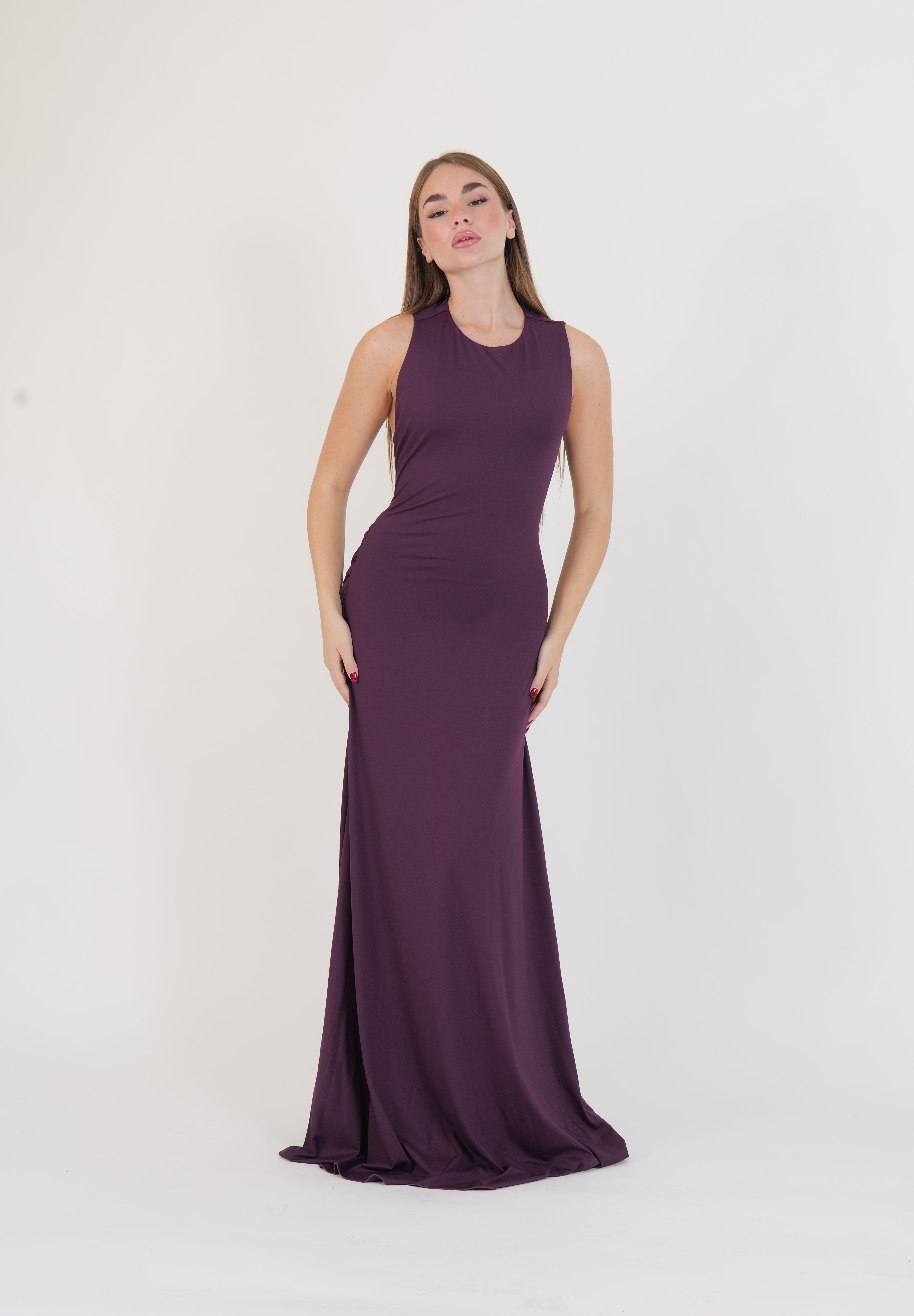 LONG DRESS SOLEN RUBY NOIR
